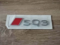 емблема Audi SQ3 нов стил сребристо с червено, снимка 1