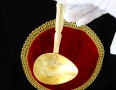 Бронзов черпак,лъжица за сос,сосове,сервиране. , снимка 1