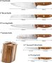 Комплект кухненски ножове EUNA с дървена дръжка, 6 ножа, снимка 2