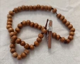 Стара молитвена броеница от дървени мъниста , снимка 6