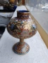 Клоазоне cloisonne клетъчен емайл бронз ваза амфора, снимка 3