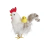 6510 Великденска декоративна фигура кокошка с пиленце в гнездо, 16×11 см, снимка 3