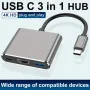 Хъб USB C към HDMI адаптер, Type C to HDMI 4К, USB 3.0 and Type C PD, снимка 1