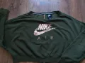 NIKE Air Cropped Zip back Sweatshirt Green - страхотна дамска блуза М, снимка 4