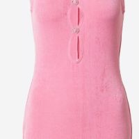  NLYONE L Розова еластична рокля , снимка 2 - Рокли - 45775268