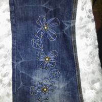 👠Дамски красиви нови дънки с бродерии и декорации цветя-М,Л👠, снимка 6 - Дънки - 36164822