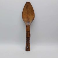 Винтидж африканска дървена лъжица с дърворезба, 31 см дълга, снимка 6 - Антикварни и старинни предмети - 45528300
