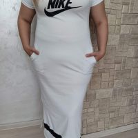Дамска спортна рокля в два цвята / памук и еластан, снимка 2 - Рокли - 45700401