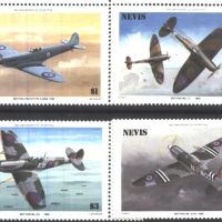 Чисти марки Авиация Самолети 1986 от Невис, снимка 1 - Филателия - 45805629