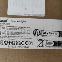 Litogo YHM02C Соларни сензорни led лампи комплект 6 бр., снимка 5 - Соларни лампи - 45701871