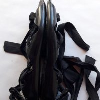 Модерни черни сандали с връзки, снимка 2 - Сандали - 45735934