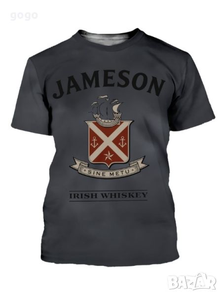 Мъжка тениска с къс ръкав,щампа на ирландско уиски,ежедневна дишаща материя, снимка 1