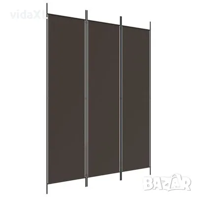 vidaXL Параван за стая, 3 панела, кафяв, 150x200 см, плат(SKU:350179), снимка 1