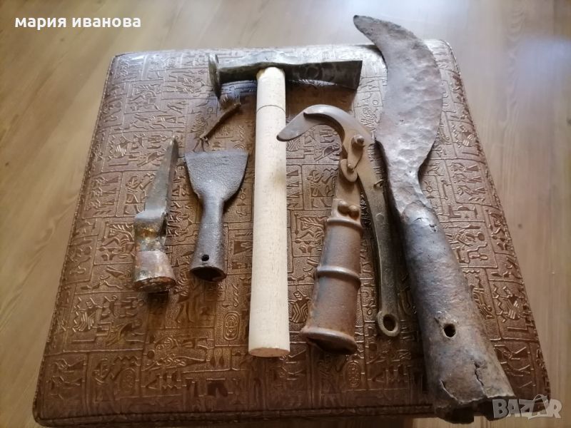 Стари ръчно ковани железа инструменти, снимка 1