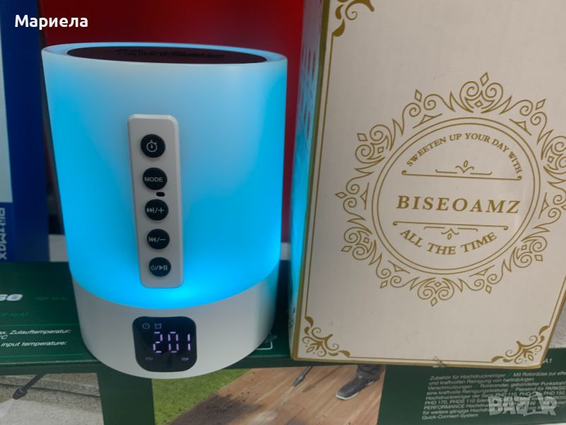 Будилник Bluetooth високоговорител, нощна лампа / LED Колонка с часовник, снимка 1