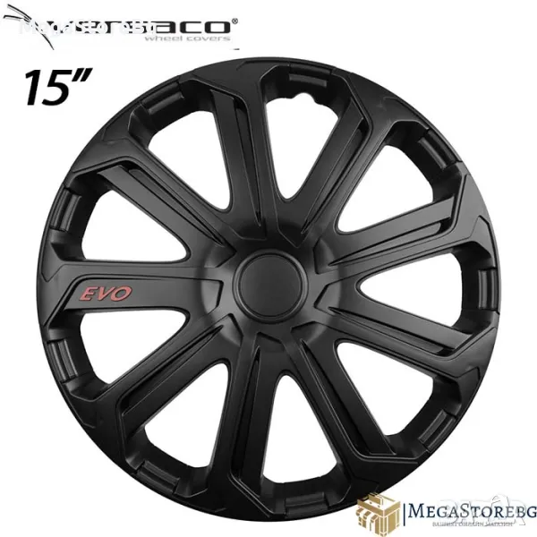 Тасове за джанти 15'' Versaco Evo Black, снимка 1