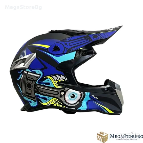 Кросова каска 188 - размер M - Matt Black/Blue, снимка 1