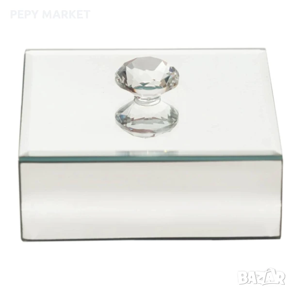 Сребърна кутия за бижута, 10*10*5 см Сребърна кутия за бижута с капак, са изкушение, на което не мож, снимка 1