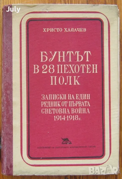 Бунтът в 28 пехотен полк, записки на един редник от Първата световна война 1914-1918, Христо Халачев, снимка 1