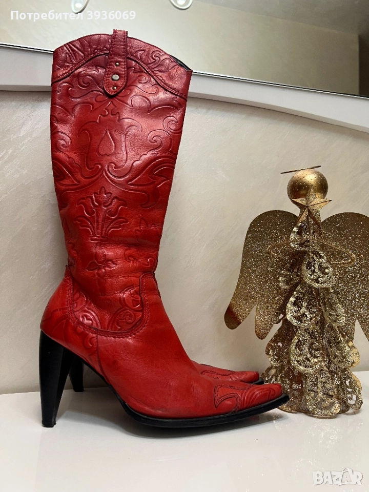 Ботуши от естествена кожа с топла подплата ог вътре, снимка 1