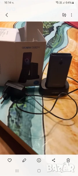 Продавам телефон Алкател с капаче пълен комплект., снимка 1