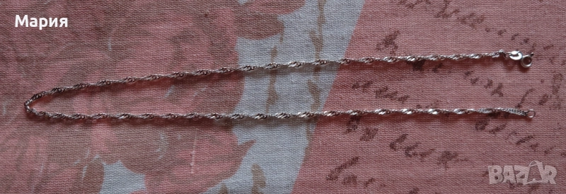 Дамско сребърно колие, снимка 1