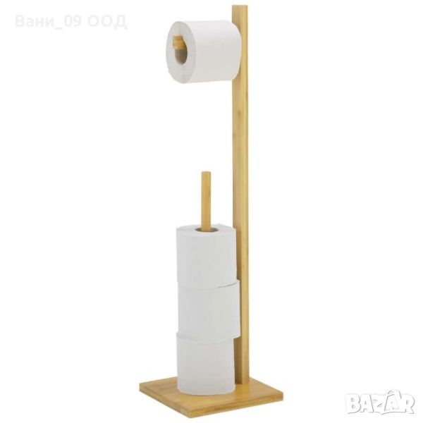 Бамбукова стойка за тоалетна хартия , снимка 1