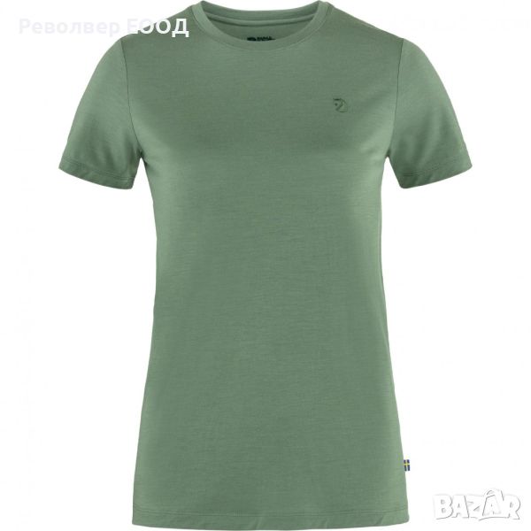 Дамска тениска Fjall Raven - Abisko Wool в цвят Patina green, снимка 1