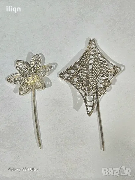 2 Броя Сребърни брошки. Цена 22,99лв. Разгледайте и останалите ми обяви., снимка 1