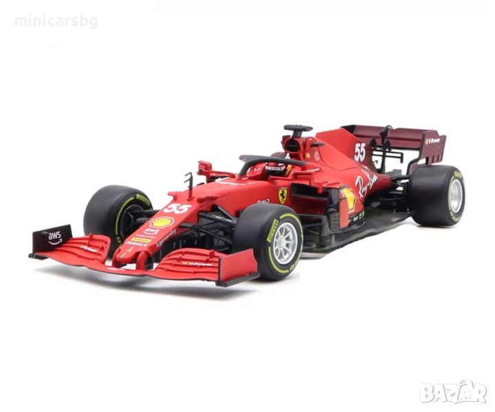 1:18 Метални колички: Ferrari F1 2021 Season Car - Bburago , снимка 1