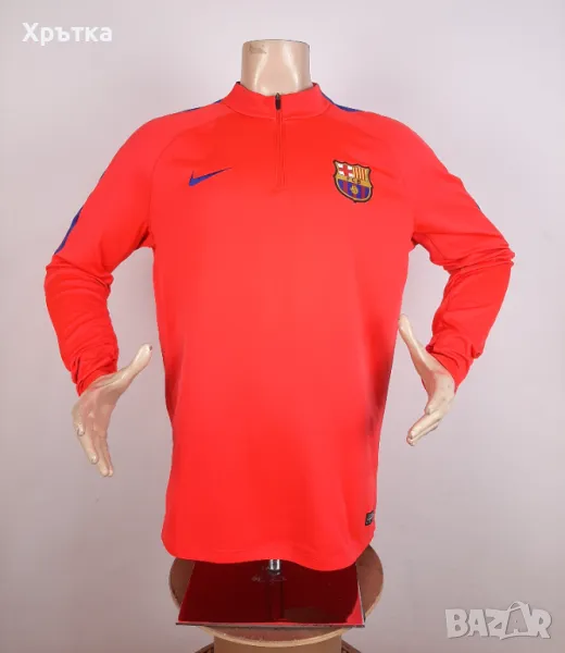 Nike Barcelona - Оригинална мъжка блуза с цип размер XL, снимка 1