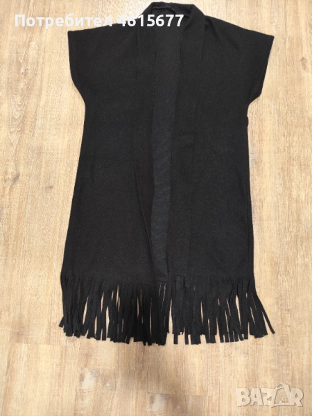 дълъг елек с ресни, снимка 1