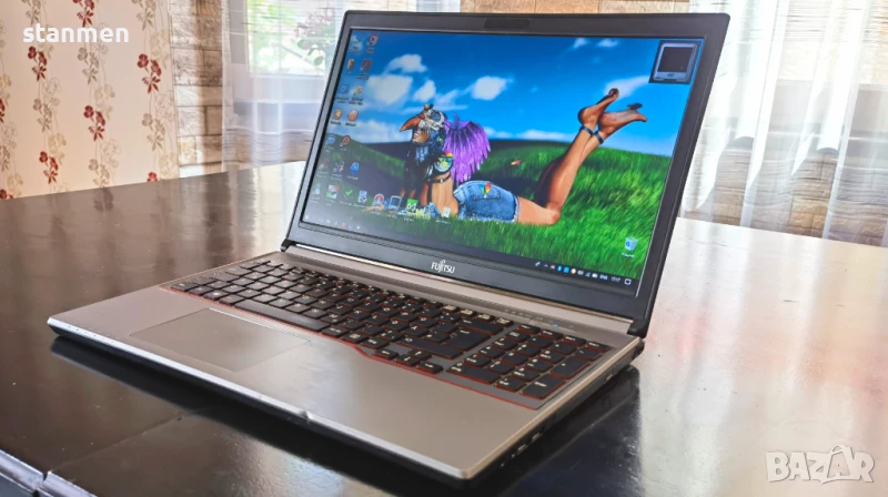 Продавам лаптоп Fujitsu E754/мат15.6сKам/4x2.6ghzТhr/4gb/250gb/2ч.Бат/Japan/DVD/Профилактиран , снимка 1