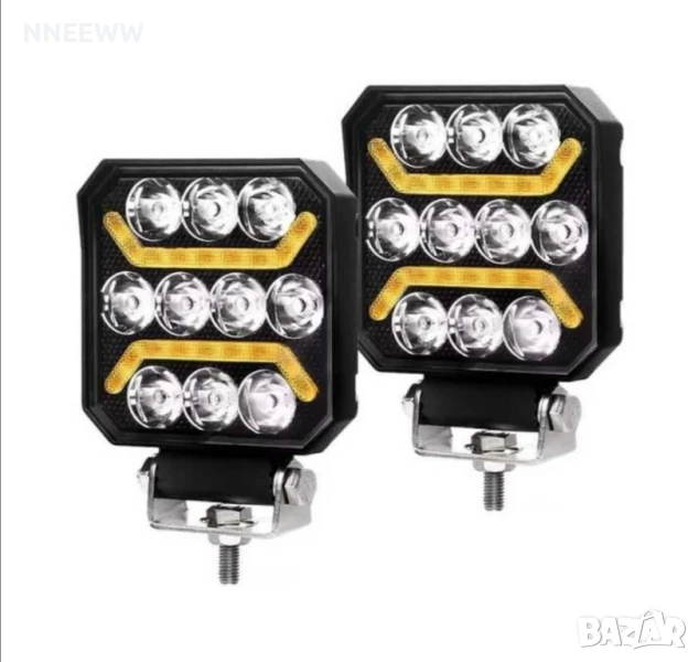 Диоден Халоген LED бяла и жълта светлина габарит 12/24V 1брой , снимка 1