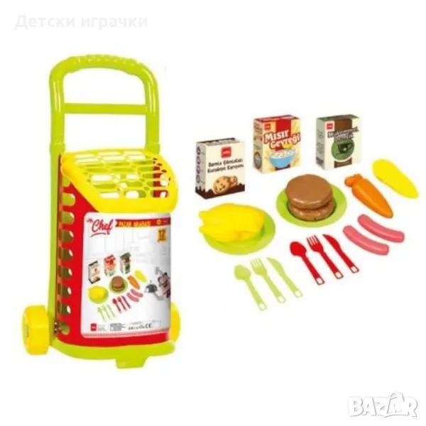 Детска количка за пазаруване с продукти , снимка 1