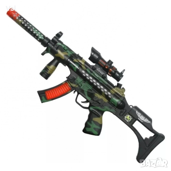 Пластмасова камуфлажна играчка с звук и светлина, снимка 1