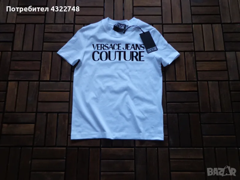 Дамска тениска Versace Jeans Couture White T-shirt with logo , снимка 1