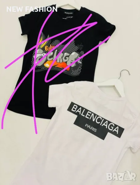 Дамска Памучна Тениска ✨ Balenciaga , снимка 1