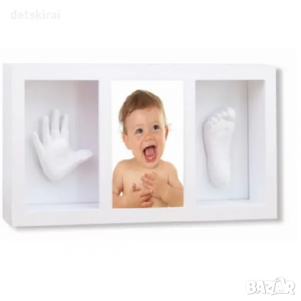 3D Отпечатък за ръка/краче с рамка за снимки, снимка 1