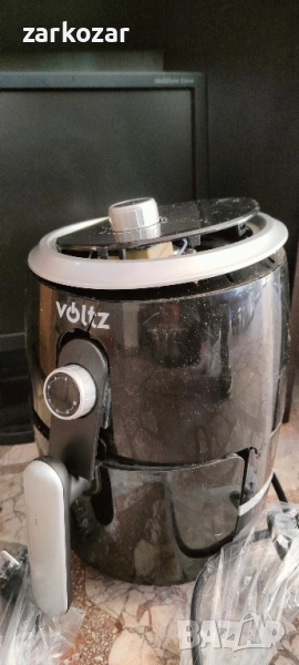 Фритюрник Air Fryer Voltz V51980L, 1000W, 2 литра, 80-200 C, Таймер, Черен, снимка 1