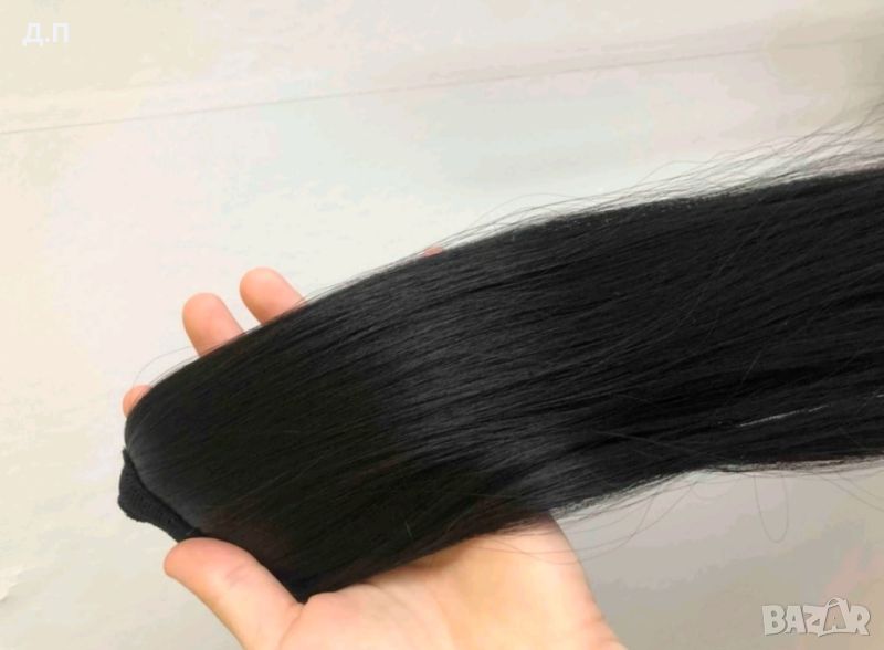Черна и кестенява опашка за коса/Синтетика, снимка 1