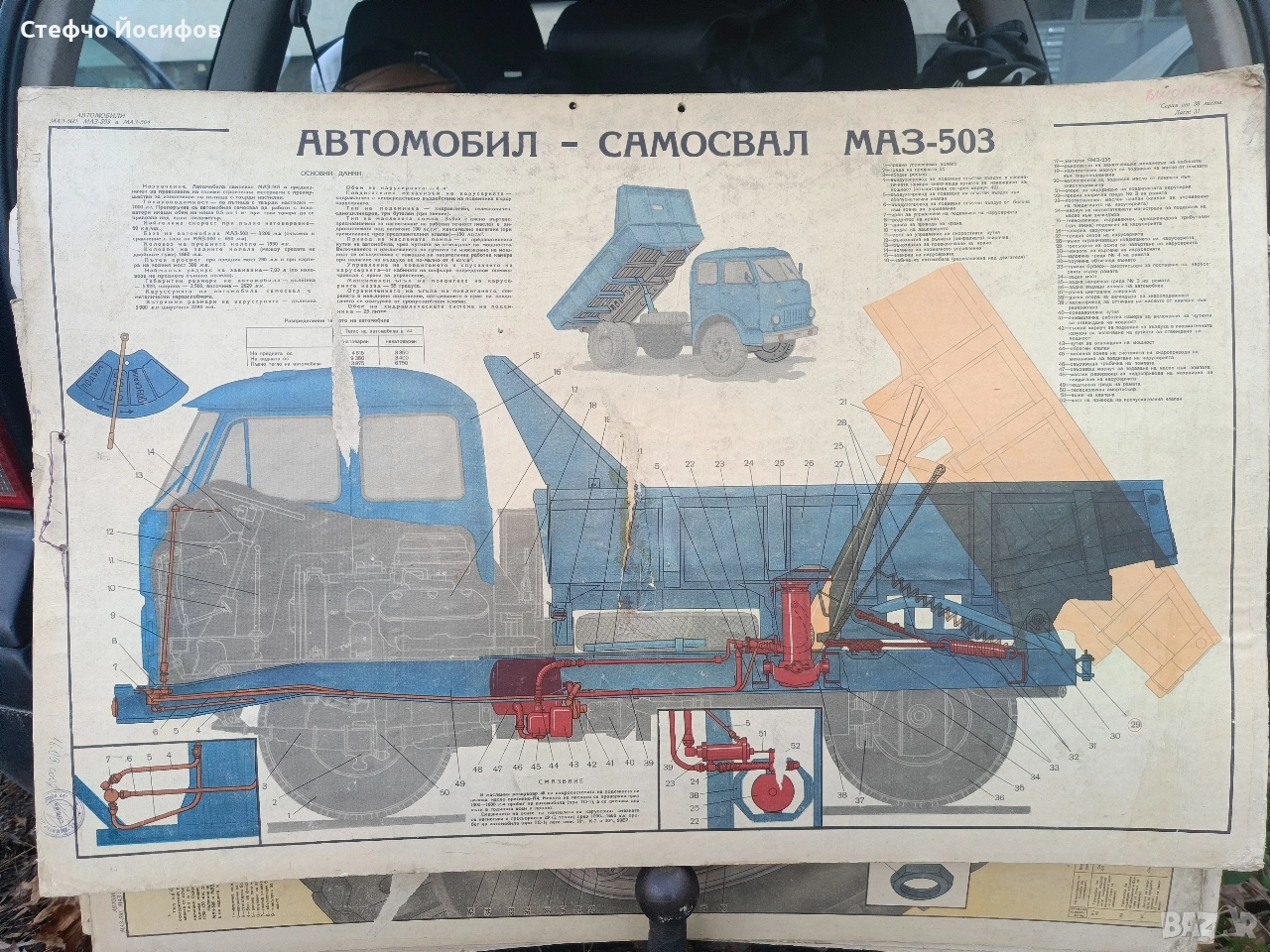 Учебни табла за камион МаЗ, снимка 1