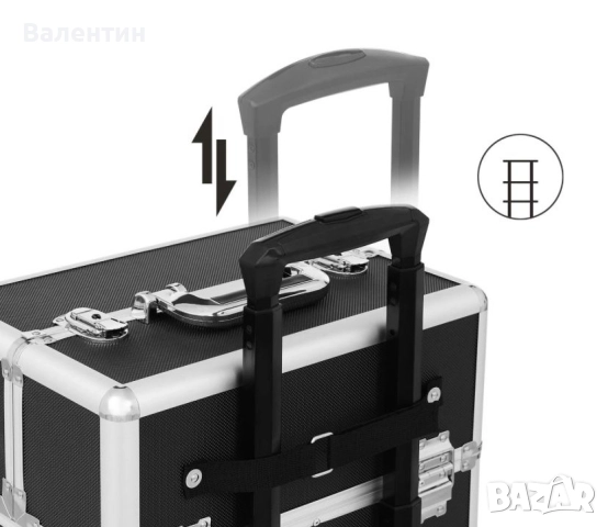 Професионален куфар за гримове Songmics, снимка 4 - Куфари - 51878205