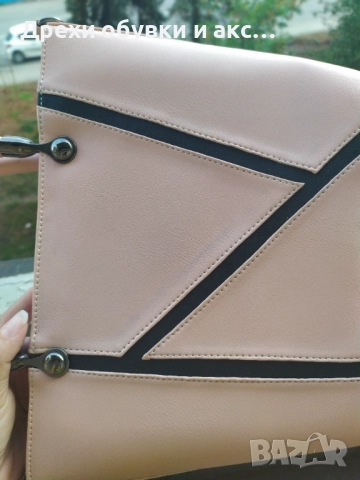 ​Нова чанта чудесен подарък  20 лв Розова кожена, снимка 3 - Чанти - 51674690