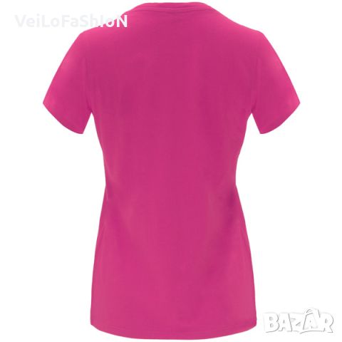 Нова дамска тениска с героя Симба в цвят циклама, снимка 2 - Тениски - 45524566