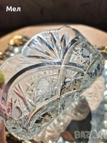 Кристална купа , снимка 4 - Антикварни и старинни предмети - 54194791
