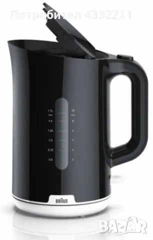 Кана за бързо кипене Braun 1.7L Breakfast1, снимка 1 - Кани - 49249297