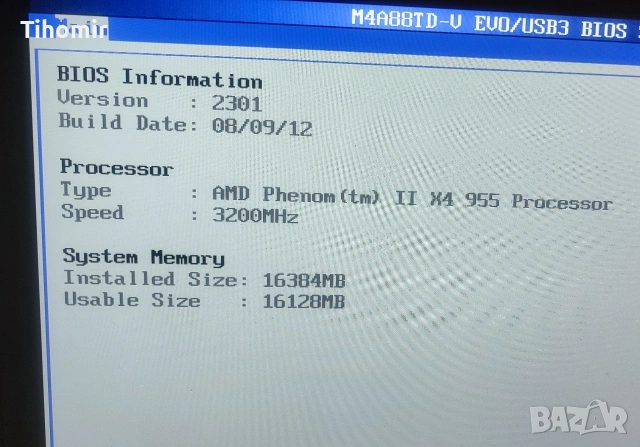 Комплект: MB ASUS M4A88TD-V EVO, CPU AMD Phenom II X4 955, 4x4GB DDR3 1333, снимка 7 - Видеокарти - 54242981