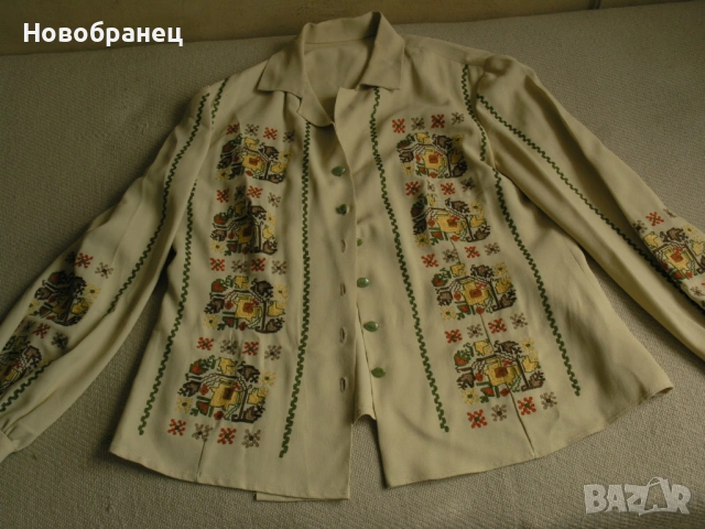 Копринена риза с бродерия , снимка 2 - Ризи - 54279273