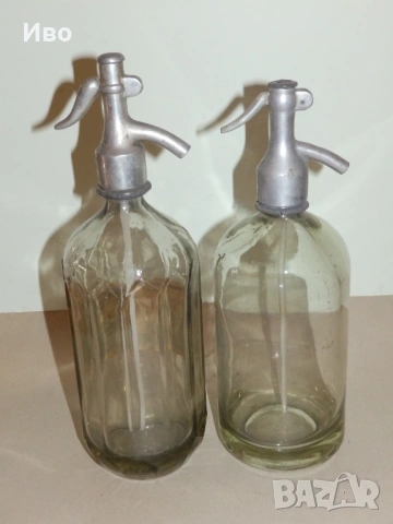 Стари стъклени сифони от газирана вода, снимка 4 - Антикварни и старинни предмети - 53762643